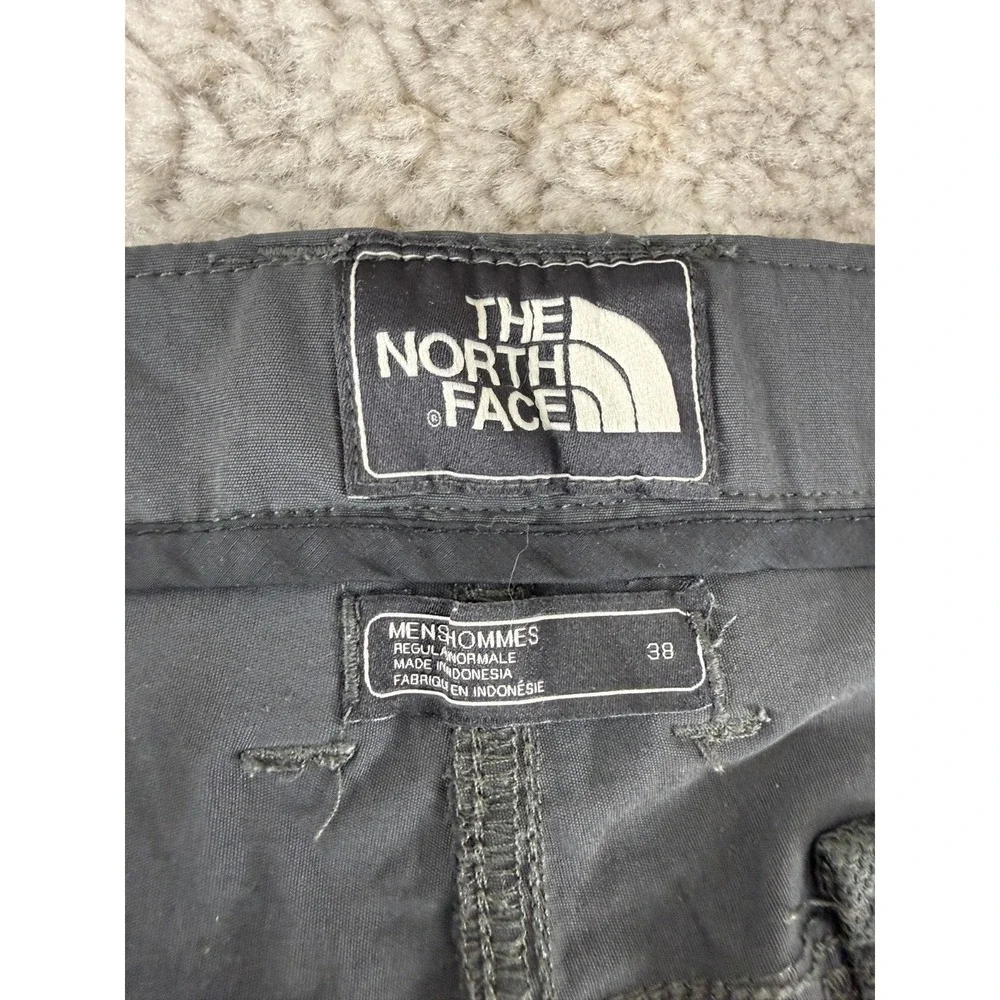 The‎ North Face Size 38 Stretch Straight Leg Casual Pants Gray Button Zip